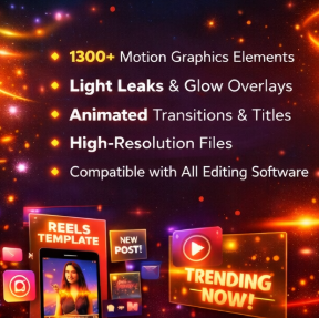 1300+ Glowing Motion Graphics Reels Bundle – Free Download Screenshot 2